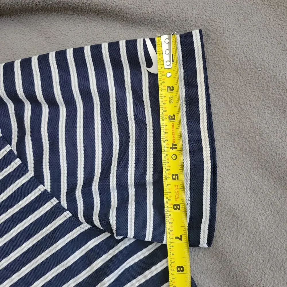 NIKE Shirt Polo Mens XL Blue DriFit Golf Striped Gray White Performance Business - Picture 4 of 14